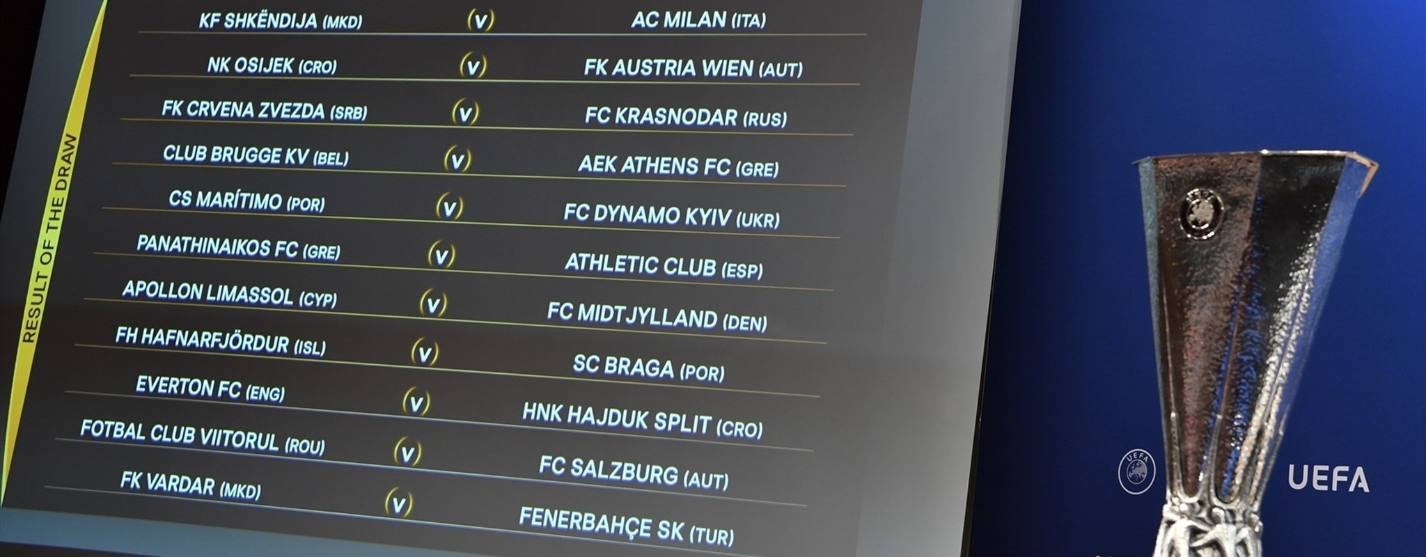 UEFA Europa League play-off draw: 44 teams learn their fate