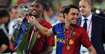 Xavi Hernández & Samuel Eto'o (FC Barcelona)