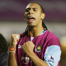 Anton Ferdinand in West Ham colours